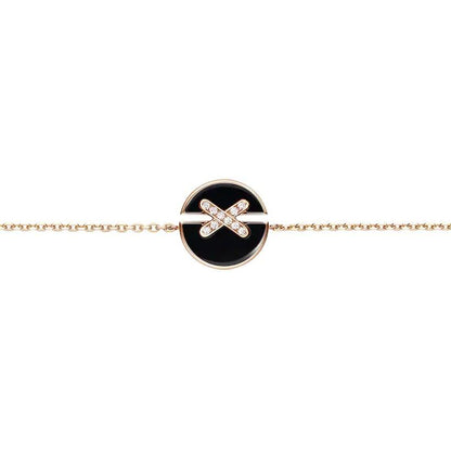 DIANA JEUX DE BRACELET ONYX PINK GOLD DIAMOND