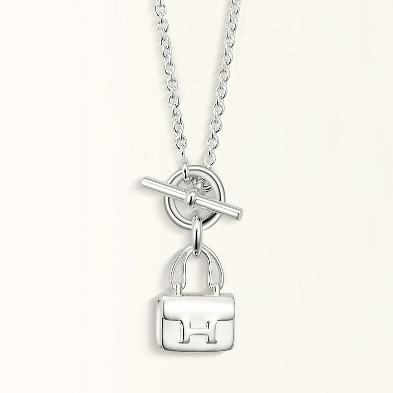 DIANA POP H PEDANT SILVER NECKLACE