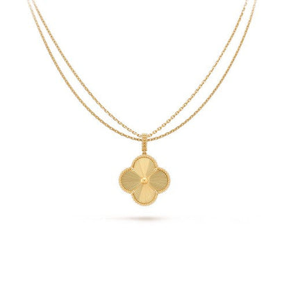 CLOVER 25MM PEDANT NECKLACE GOLD