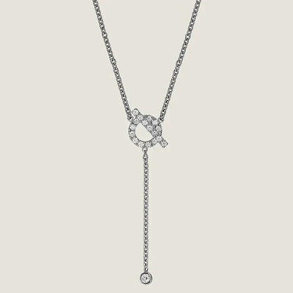 DIANA FINESSE SILVER DIAMOND NECKLACE