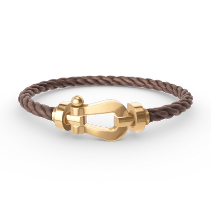 DIANA FORCE LARGE HORSESHOE NO DIAMOND BRACELET GOLD