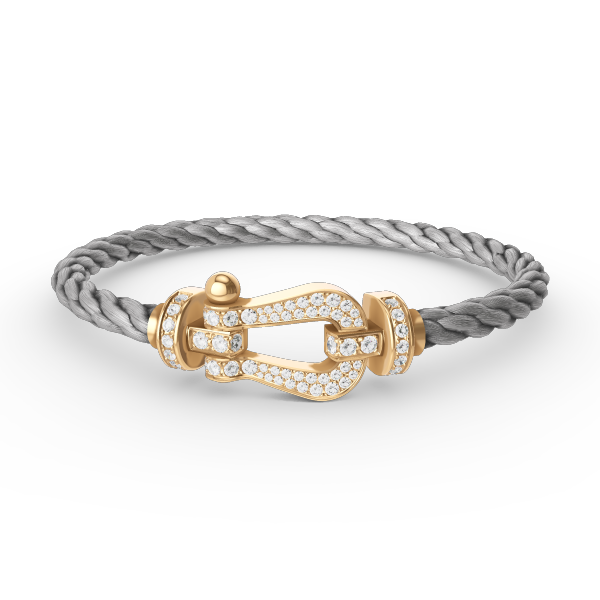 DIANA FORCE LARGE HORSESHOE FULL DIAMOND BRACELET GOLD