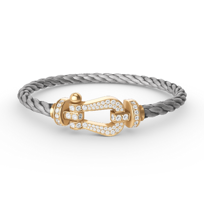 DIANA FORCE LARGE HORSESHOE FULL DIAMOND BRACELET GOLD