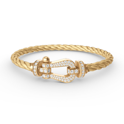 DIANA FORCE LARGE HORSESHOE FULL DIAMOND BRACELET GOLD