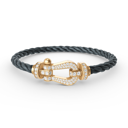 DIANA FORCE LARGE HORSESHOE FULL DIAMOND BRACELET GOLD