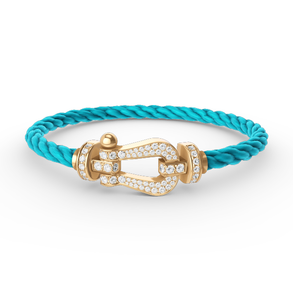 DIANA FORCE LARGE HORSESHOE FULL DIAMOND BRACELET GOLD