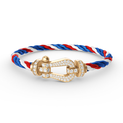 DIANA FORCE LARGE HORSESHOE FULL DIAMOND BRACELET GOLD