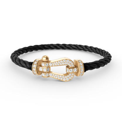 DIANA FORCE LARGE HORSESHOE FULL DIAMOND BRACELET GOLD
