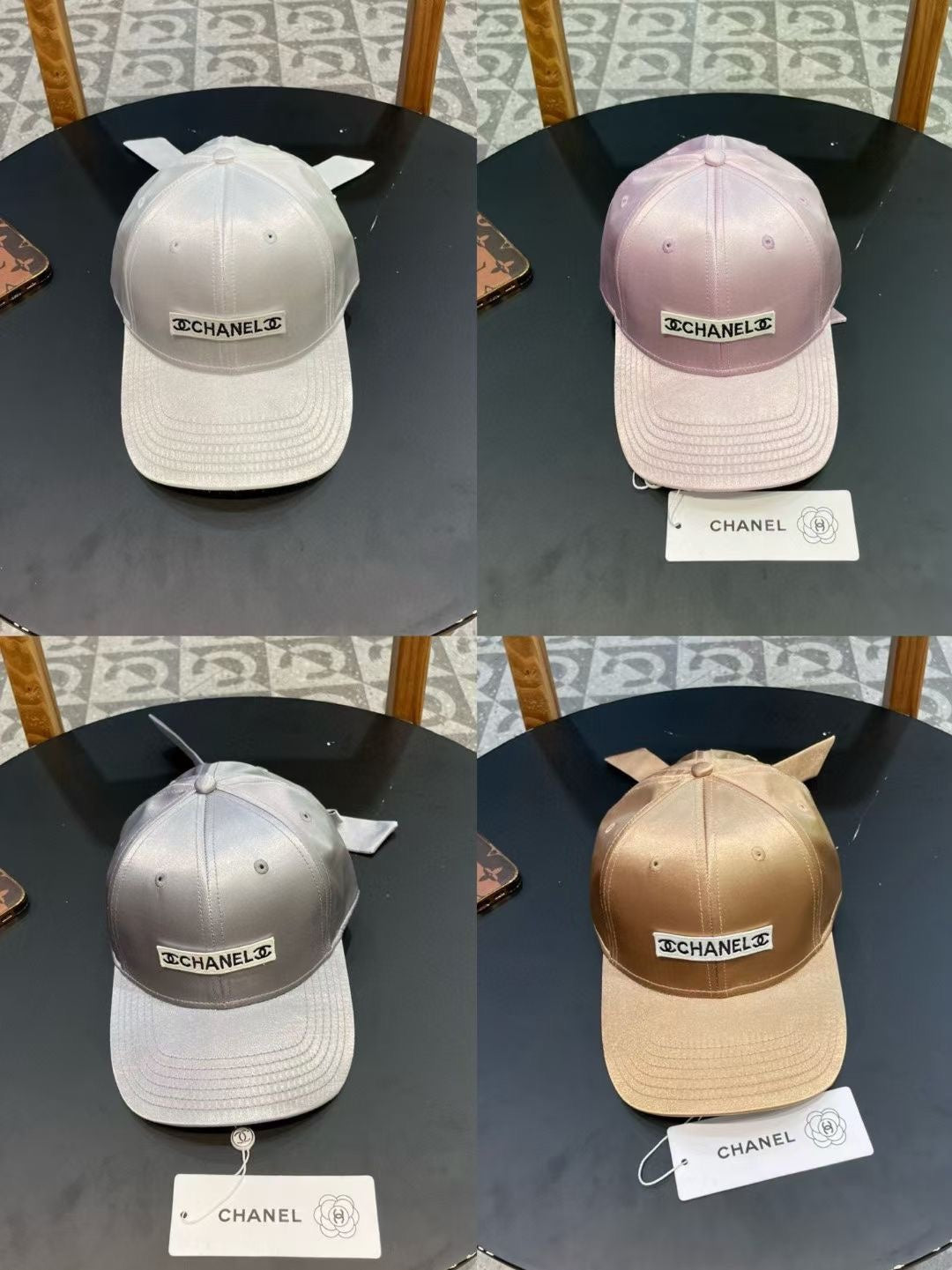 BASEBALL HAT IN LIGHT PINK SILK SATIN 404864