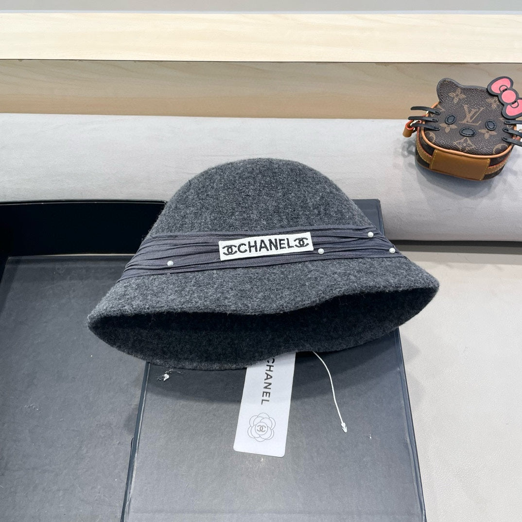 BUCKET HAT IN MOUSE GRAY WOOL BLEND 426249