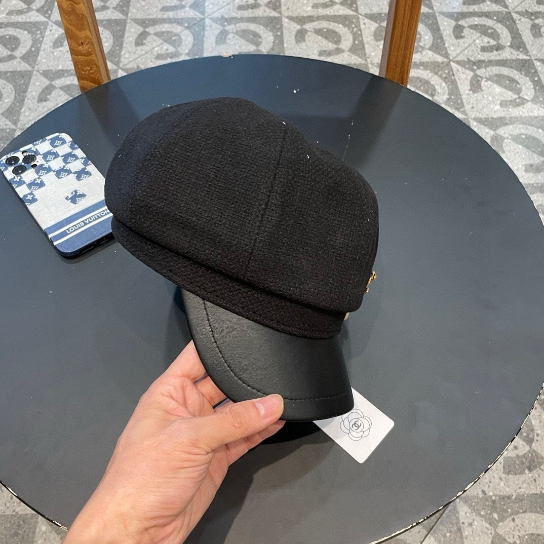 NEWSBOY CAP BLACK 430006