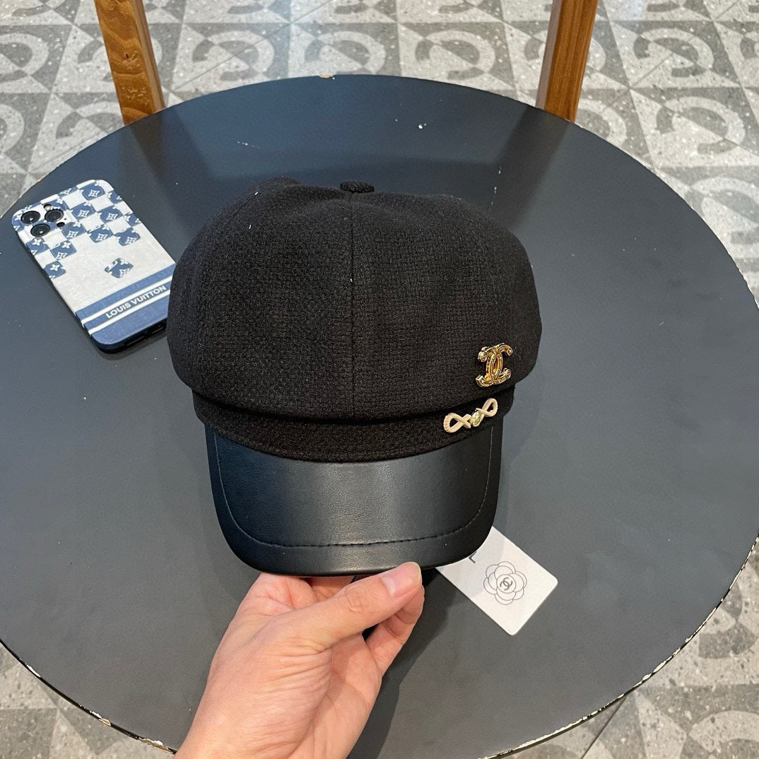 NEWSBOY CAP BLACK 430006