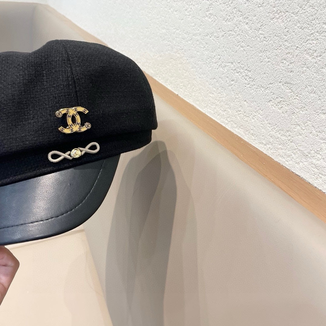 NEWSBOY CAP BLACK 430006