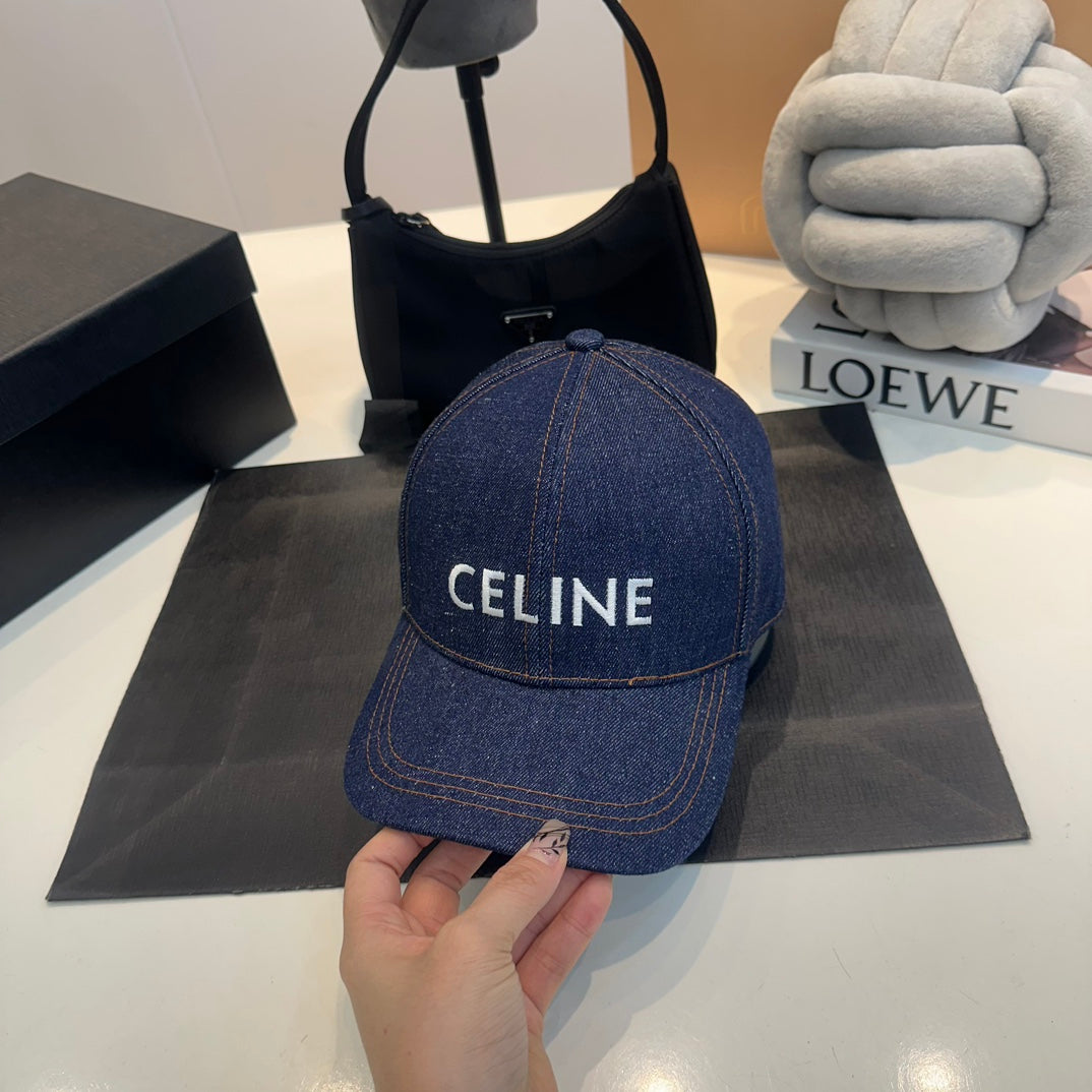Celin Cap Blue Denim Fabric 210428