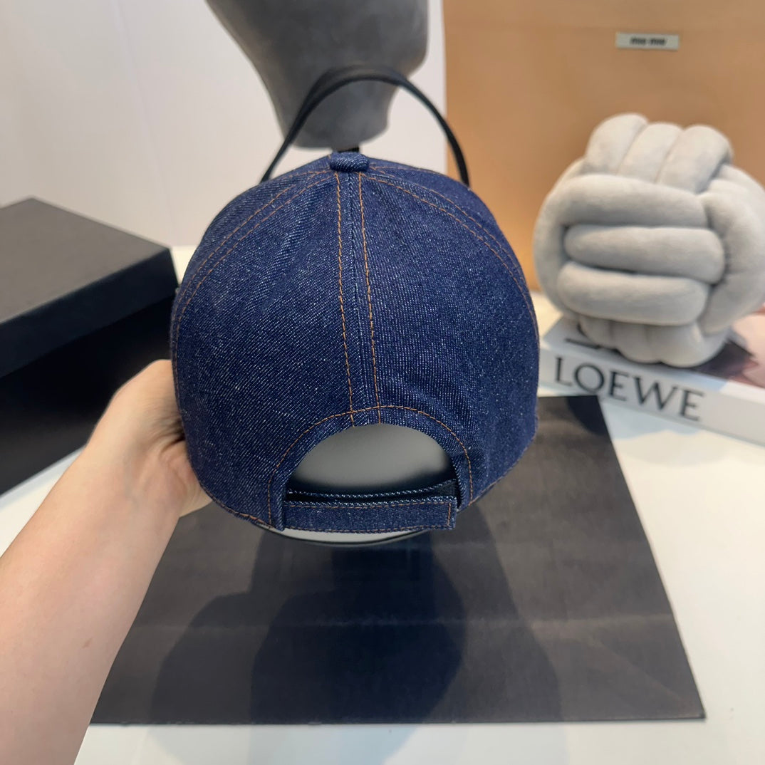 Celin Cap Blue Denim Fabric 210428