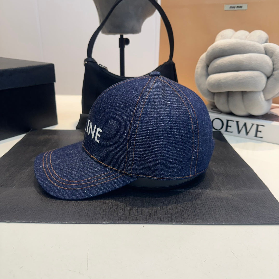Celin Cap Blue Denim Fabric 210428