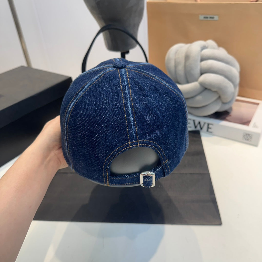 Celin Cap Blue Denim Fabric 210417