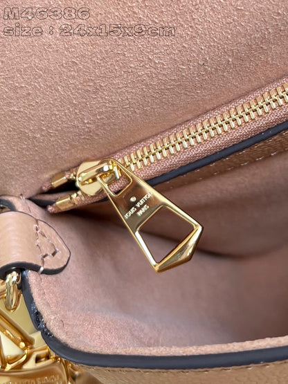 LV DIANE 24 DARK BEIGE MONOGRAM EMPREINTE CALFSKIN