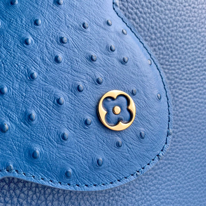 CAPUCINES BB 27 COBALT BLUE TAURILLON MOP GOLD HARDWARE