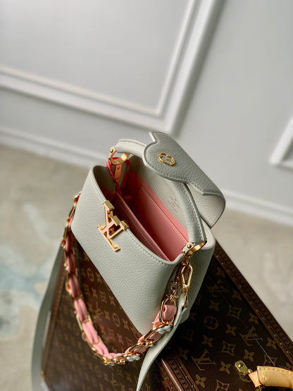 CAPUCINES MINI 21 ROCK GREY TAURILLON GOLD HARDWARE