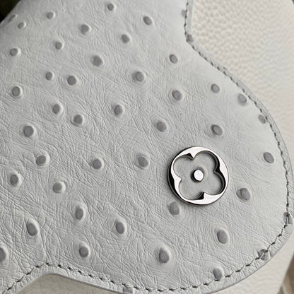 CAPUCINES MINI 21 WHITE TAURILLON SILVER HARDWARE