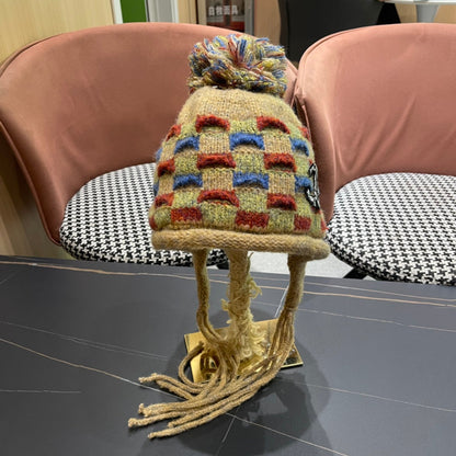 KNITTED WOOL HAT COLORFUL 425765