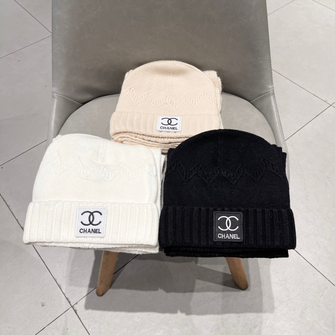 SET BEANIE HAT AND SCARF WHITE 427885