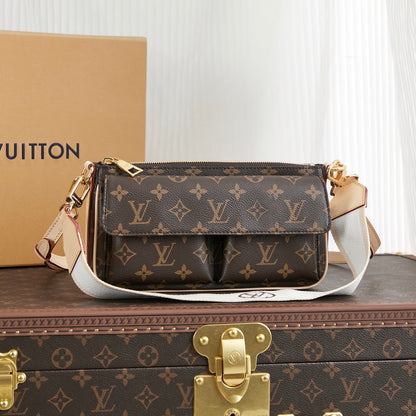 VIVACIT¨¦ 25 IN BROWN MONOGRAM CANVAS GOLD HARDWARE