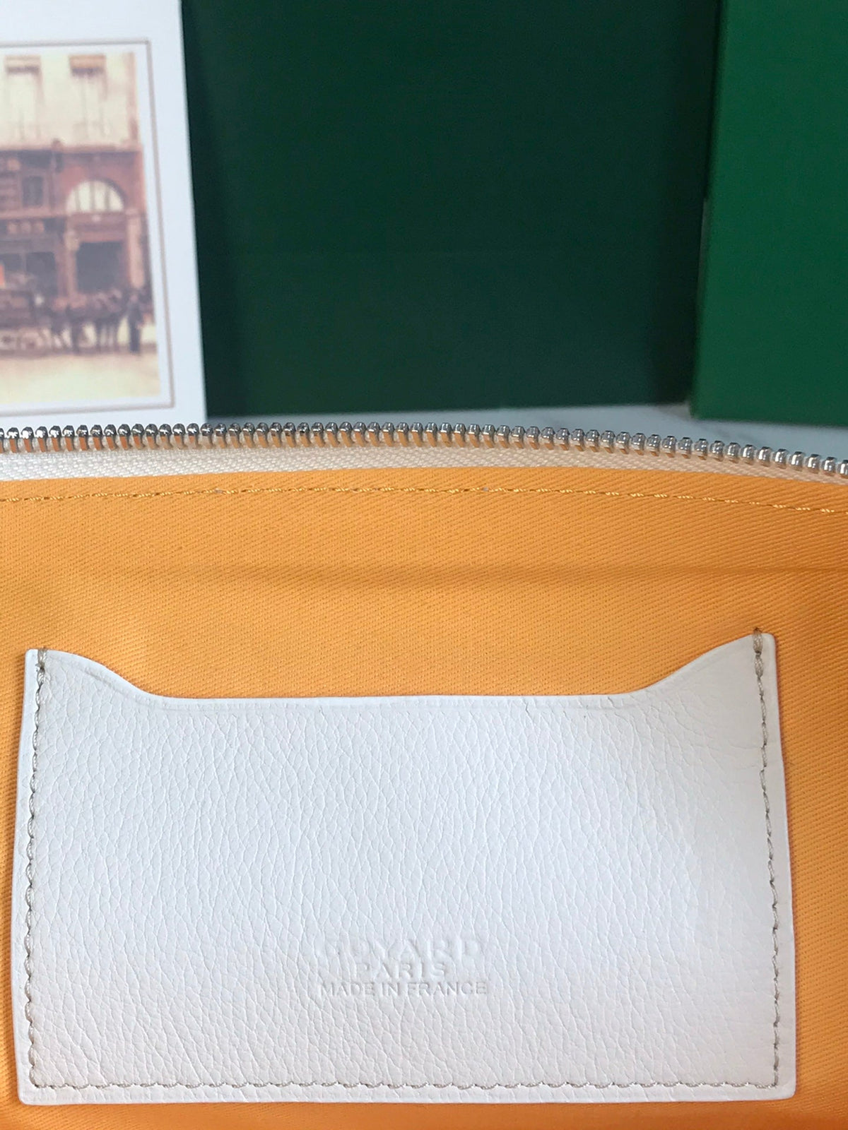 S¨¦NAT MGM POUCH 40 IN WHITE GOYARDINE CANVAS