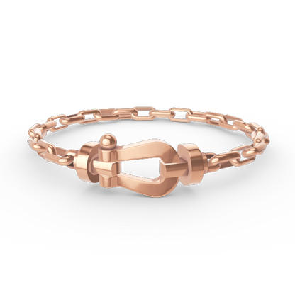 DIANA FORCE LARGE HORSESHOE CLASP  METAL BRACELET