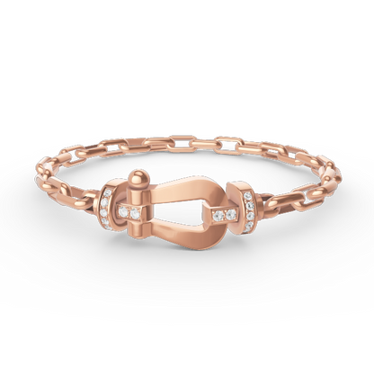 DIANA FORCE LARGE HORSESHOE CLASP  METAL BRACELET