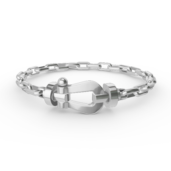 DIANA FORCE LARGE HORSESHOE CLASP  METAL BRACELET