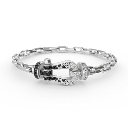 DIANA FORCE LARGE HORSESHOE CLASP  METAL BRACELET