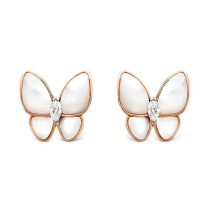 BUTTERFLY MOP DIAMOND EARRINGS