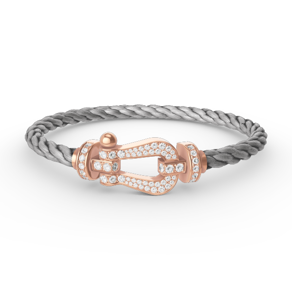 DIANA FORCE LARGE HORSESHOE FULL DIAMOND BRACELET ROSE GOLD