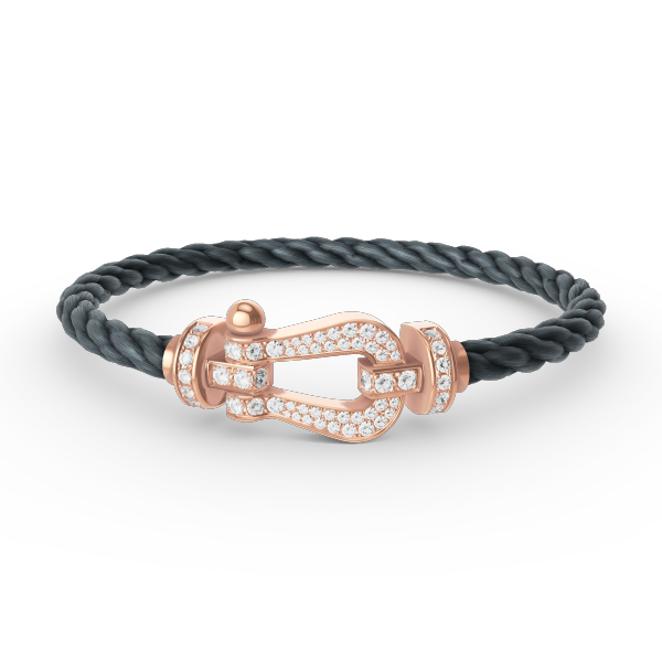 DIANA FORCE LARGE HORSESHOE FULL DIAMOND BRACELET ROSE GOLD