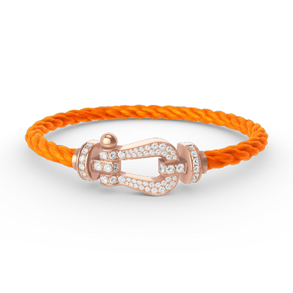DIANA FORCE LARGE HORSESHOE FULL DIAMOND BRACELET ROSE GOLD