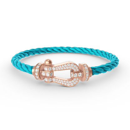 DIANA FORCE LARGE HORSESHOE FULL DIAMOND BRACELET ROSE GOLD
