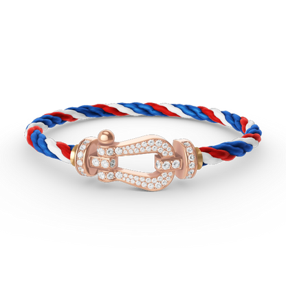 DIANA FORCE LARGE HORSESHOE FULL DIAMOND BRACELET ROSE GOLD