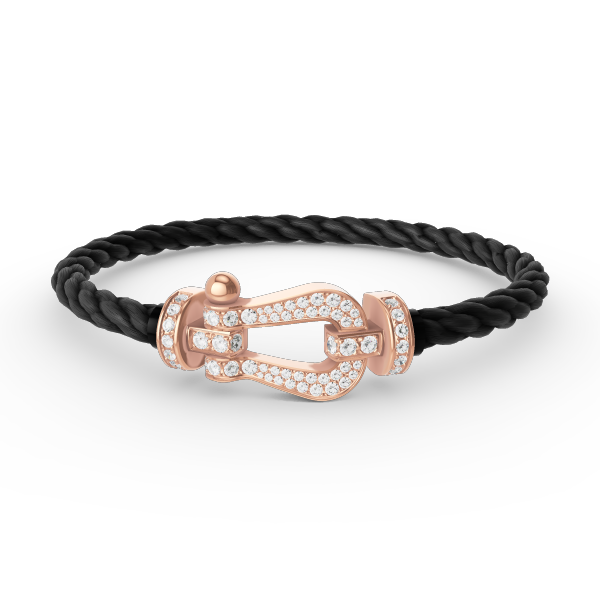 DIANA FORCE LARGE HORSESHOE FULL DIAMOND BRACELET ROSE GOLD