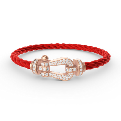 DIANA FORCE LARGE HORSESHOE FULL DIAMOND BRACELET ROSE GOLD