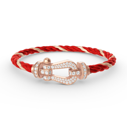 DIANA FORCE LARGE HORSESHOE FULL DIAMOND BRACELET ROSE GOLD