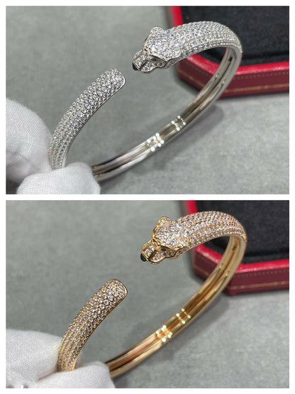 DIANA PANTHERE FULL DIAMOND OPEN BRACELET
