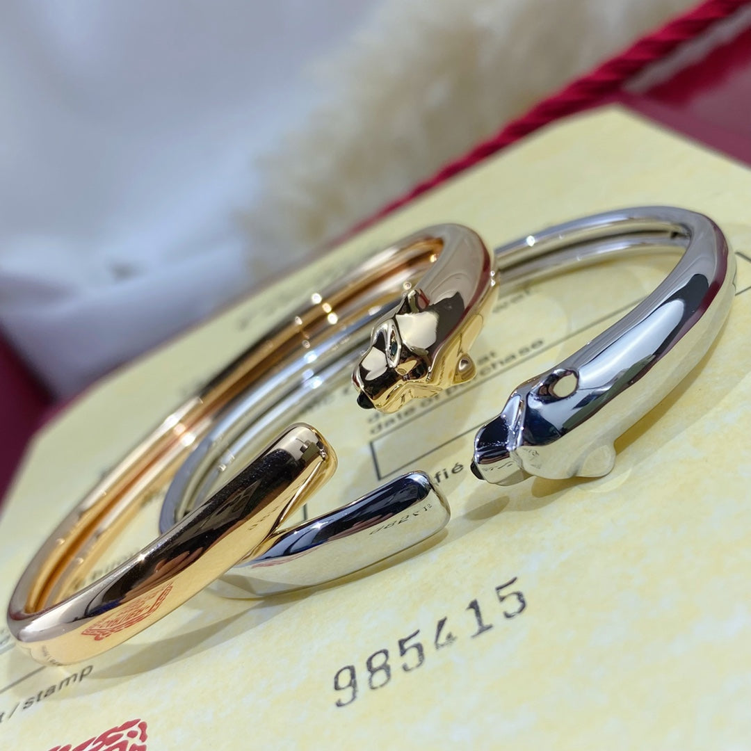 DIANA PANTHERE SILVER OPEN BRACELET