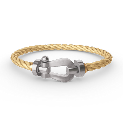 DIANA FORCE LARGE HORSESHOE NO DIAMOND BRACELET SILVER