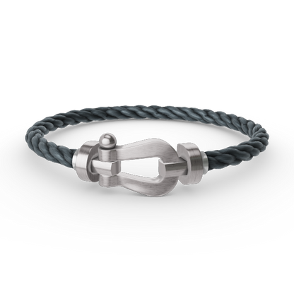 DIANA FORCE LARGE HORSESHOE NO DIAMOND BRACELET SILVER