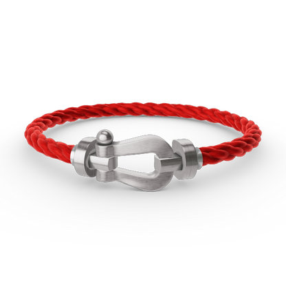 DIANA FORCE LARGE HORSESHOE NO DIAMOND BRACELET SILVER